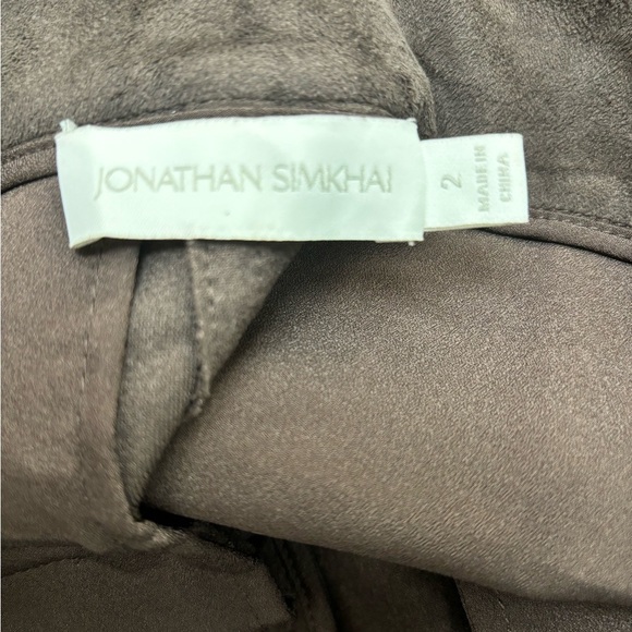 NWOT‎ JONATHAN SIMKHAI Gabriella faux Suede Cropped Pant Trousers Women’s size 2 - Picture 12 of 13